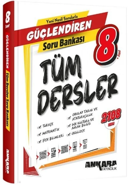 8. Sınıf Tüm Dersler Güçlendiren Soru Bankası Ankara Yayıncılık ürün görseli 1