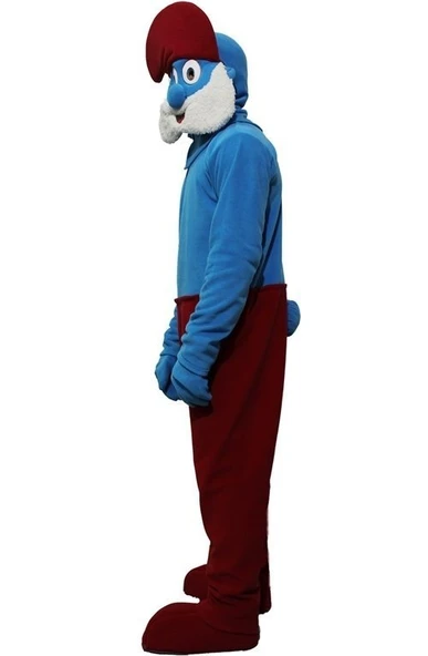 Yetişkin Şirin Baba Kostümü - Resim 6