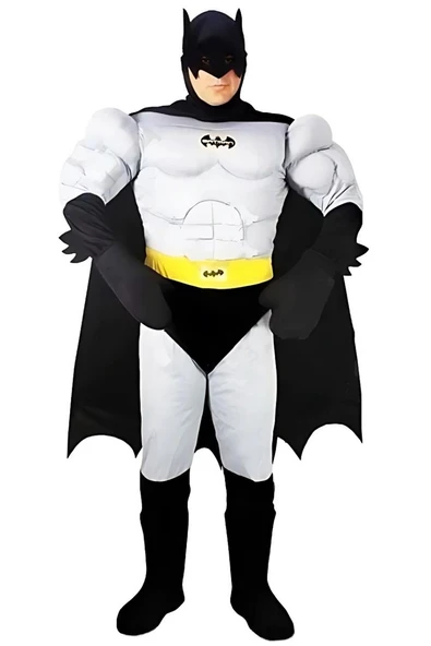 Yetişkin Batman Kostümü Kaslı ürün görseli 1