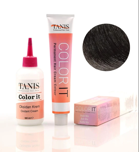 TANİS COLOR-IT (100 ML) Permanent Saç boyası Küllü Mix (Asch Mix) ürün görseli 1