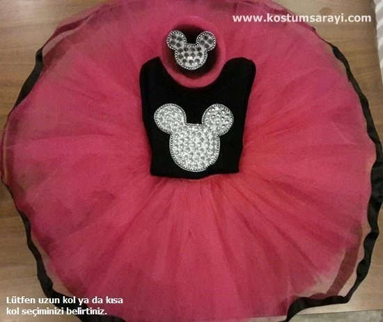 Siyah Tütü Minnie Mouse İşlemeli - Resim 6