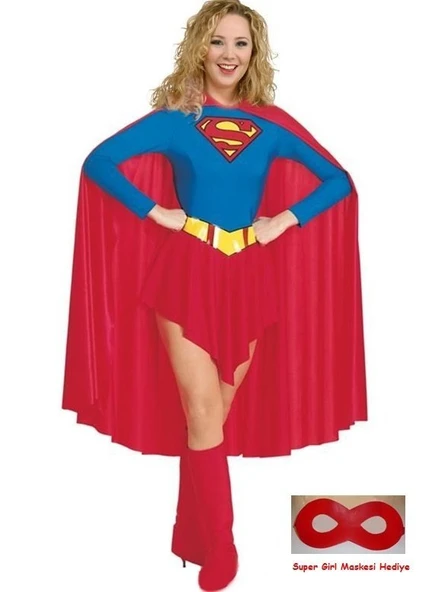 Super Girl Kostümü Yetişkin - Resim 2