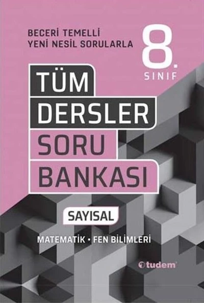 8. Sınıf Tüm Dersler Sayısal Beceri Temelli Soru Bankası Tudem Yayınları ürün görseli 1