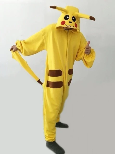 Pokemon Go Pikachu Kostümü Yetişkin - Resim 3