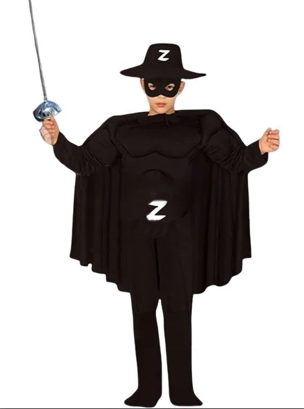 Kaslı Zorro Kostümü ürün görseli 1