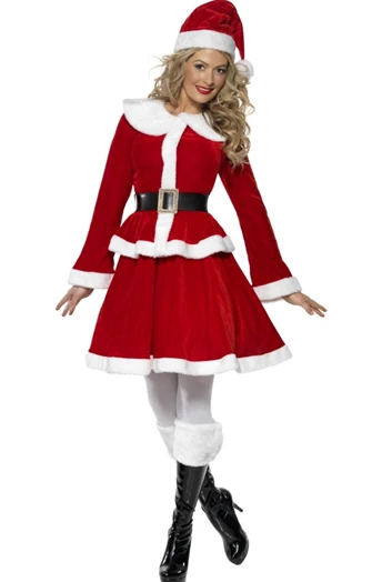 Yetişkin Noel Anne Kostümü Etekli ürün görseli 1