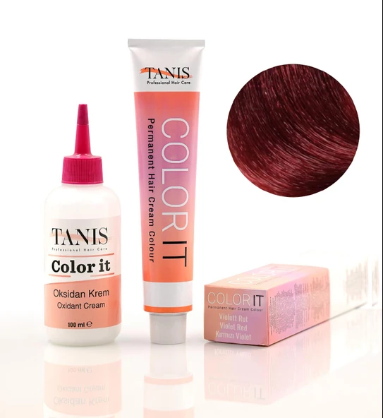 TANİS COLOR-IT (100 ML) Permanent Saç boyası Kırmızı Violet ürün görseli 1