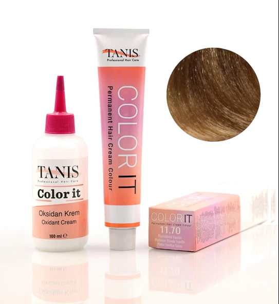 TANİS COLOR-IT (100 ML) Permanent Saç boyası 11.70 (Platin Vanilya Sarısı) ürün görseli 1