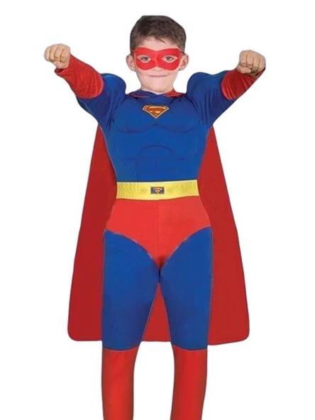 Superman Kostümü Kaslı ürün görseli 1