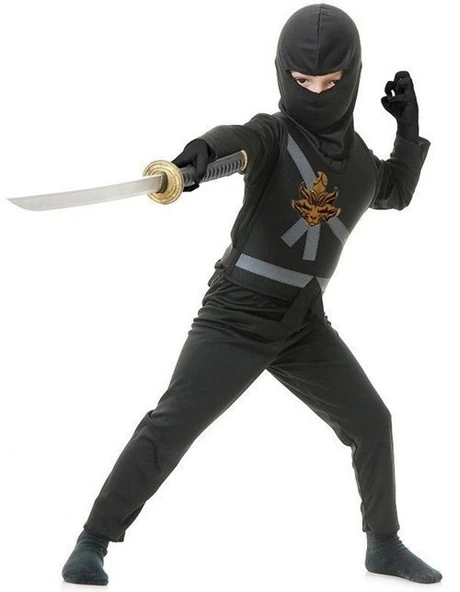 Ninjago Siyah Ninja Kostümü - Resim 2