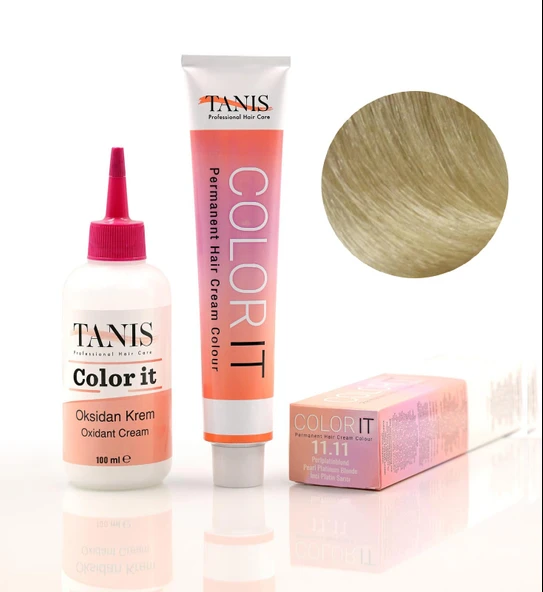 TANİS COLOR-IT (100 ML) Permanent Saç boyası 11.11 (İnci Platin Sarı) ürün görseli 1