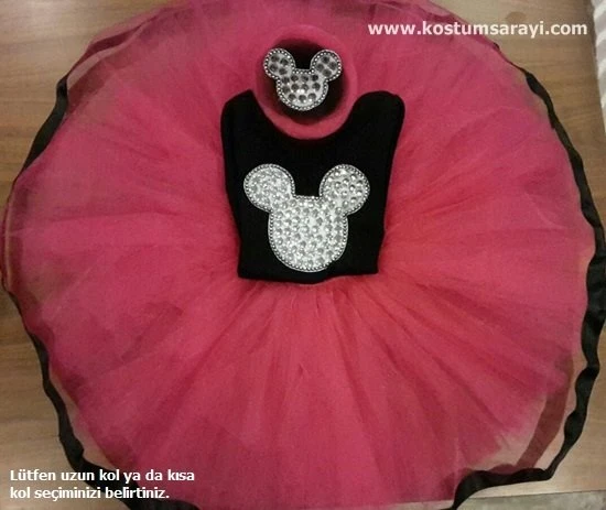 Siyah Tütü Minnie Mouse İşlemeli - Resim 2