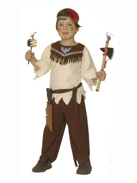 Kızılderili Erkek Çocuk Kostümü ürün görseli 1