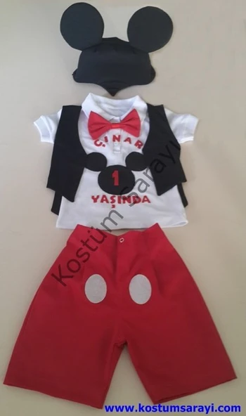 Bebek Mickey Mouse Doğum Günü Kostümü ürün görseli 1