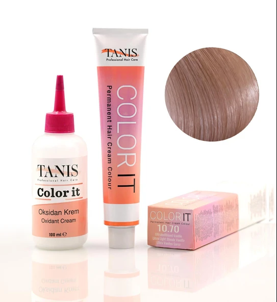 TANİS COLOR-IT (100 ML) Permanent Saç boyası 10.70 (Ultra Vanilya Sarısı) ürün görseli 1