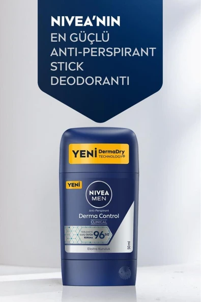 NIVEA MEN STICK DERMA CONTROL CLINICAL 50 ML - Resim 3