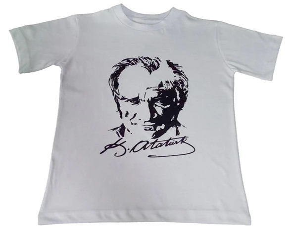 Atatürk Baskılı Tişört Yetişkin - Resim 2