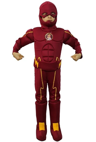 Flash Kostümü Kaslı Delüks - Resim 3