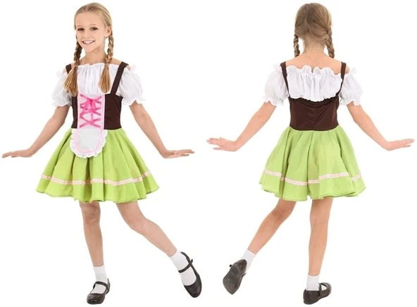Alman Kız Çocuk Kostümü | Gretel Kostümü ürün görseli 1
