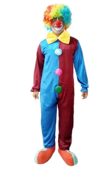 Palyaço Kostümü Yetişkin Model-1 - Resim 4