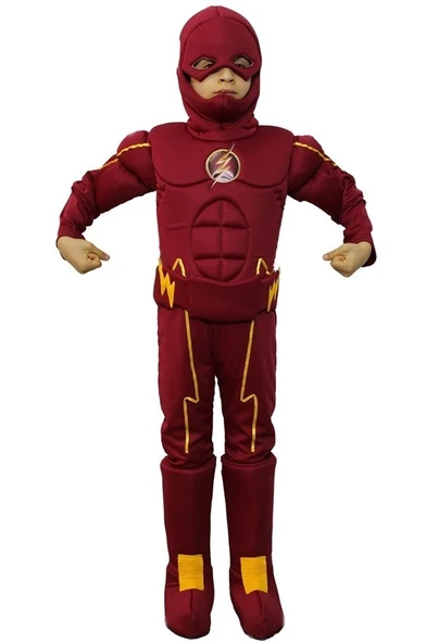 Flash Kostümü Kaslı Delüks - Resim 6