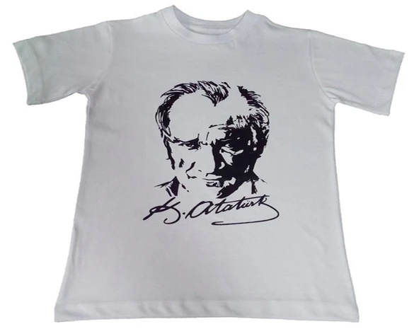 Atatürk Baskılı Tişört Yetişkin - Resim 3