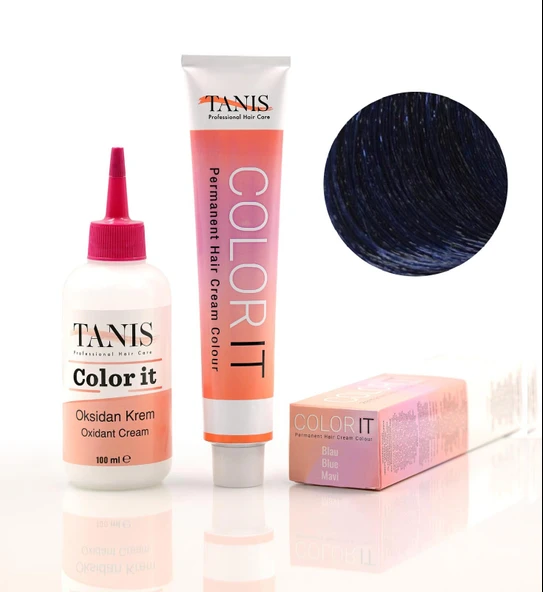TANİS COLOR-IT (100 ML) Permanent Saç boyası Mavi (Blau) ürün görseli 1