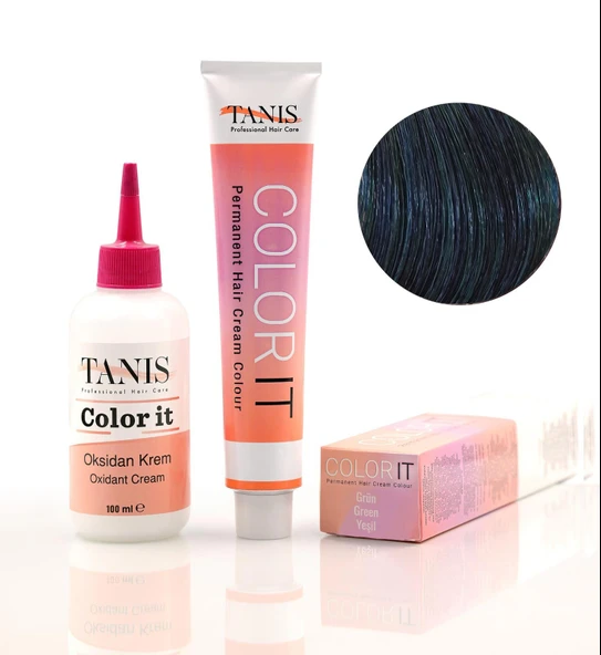 TANİS COLOR-IT (100 ML) Permanent Saç boyası Yeşil (Grün) ürün görseli 1