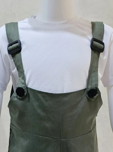 Bahçıvan Tulum ve Şapka Set Haki - Resim 4