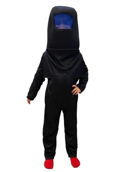 Among Us Cosplay Uzaylı Astronot Kostümü Siyah ürün görseli 1