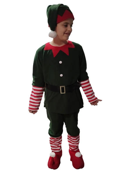 Noel Cini Erkek Çocuk Elf Kostümü - Resim 2