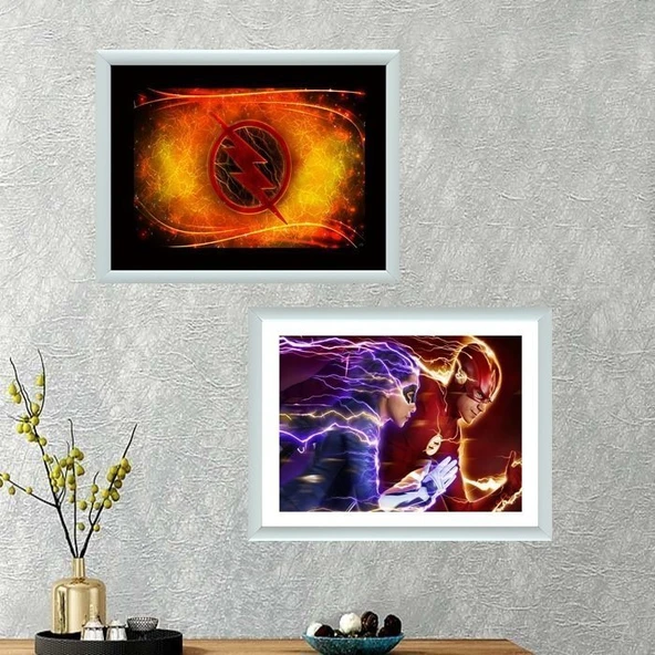 Flash İkili Takım Çerçeveli Poster Tablo - Resim 3