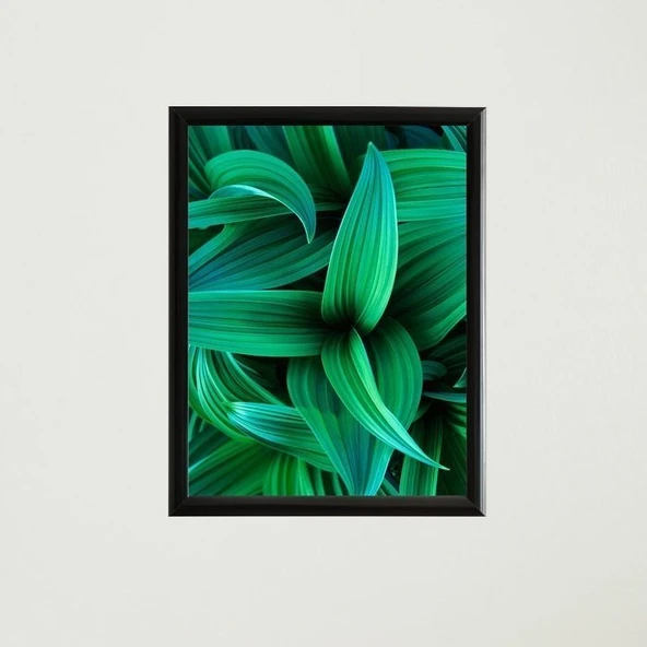 Yapraklar Çerçeveli Poster Tablo - Resim 6
