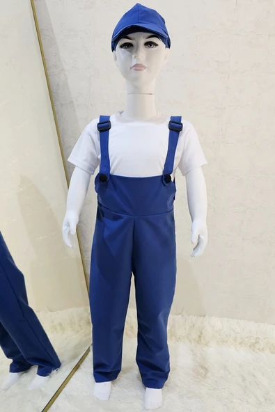 Bahçıvan Tulum ve Şapka Takım Mavi ürün görseli 1