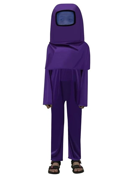 Among Us Cosplay Uzaylı Astronot Kostümü Mor ürün görseli 1