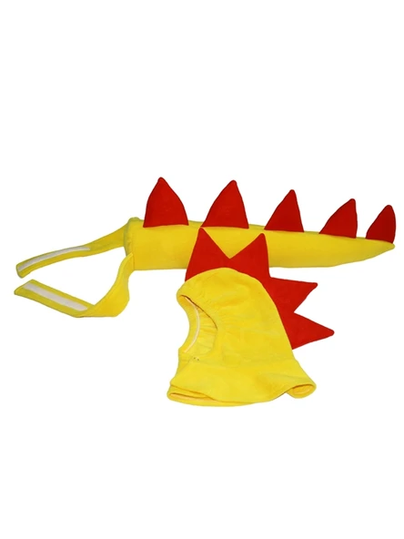 Dinozor Kostüm Set Sarı | Dinozor Kuyruk Başlık Set Sarı ürün görseli 1