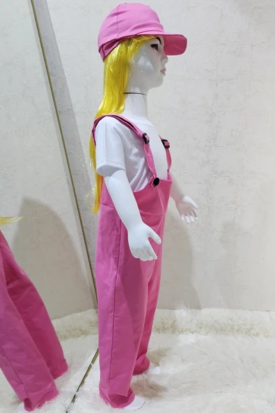 Bahçıvan Tulum ve Şapka Set Pembe - Resim 2