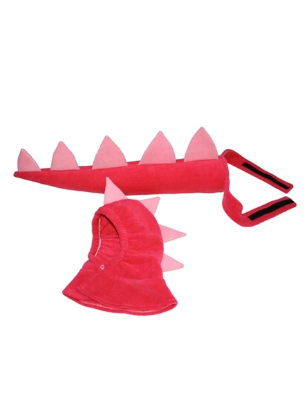 Dinozor Kostüm Set Fuşya | Dinozor Kuyruk Başlık Set Fuşya ürün görseli 1
