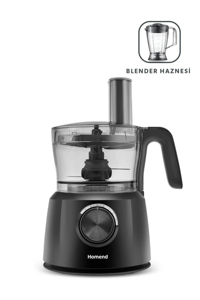 Homend Functionall 2845h Blender Hazneli Mutfak Robotu Siyah ürün görseli 1