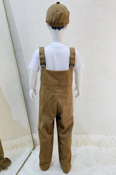Bahçıvan Tulum ve Şapka Set Taba - Resim 3