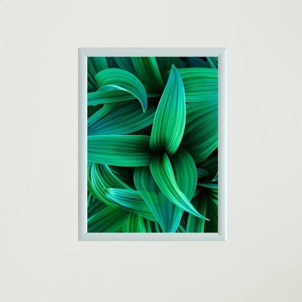 Yapraklar Çerçeveli Poster Tablo - Resim 3
