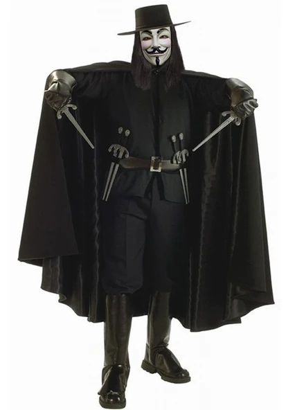 V For Vendetta Kostümü Yetişkin - Resim 2