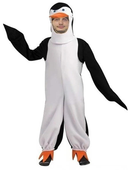 Penguen Kostümü Yetişkin Model-3 - Resim 3