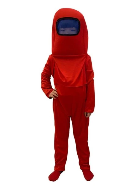 Among Us Cosplay Uzaylı Astronot Kostümü Kırmızı ürün görseli 1