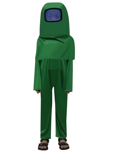 Among Us Cosplay Uzaylı Astronot Kostümü Yeşil ürün görseli 1