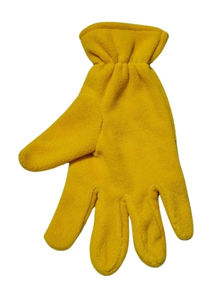 Çocuk Sarı Polar Eldiven - Resim 3