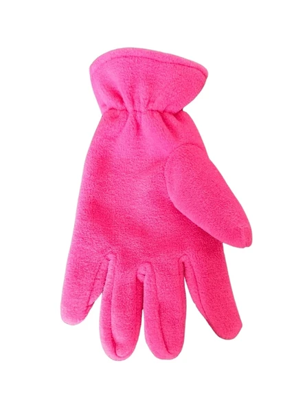 Çocuk Fuşya Polar Eldiven - Resim 4