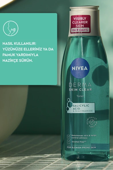 NIVEA DERMA SKIN CLEAR TONİK 200 ML - Resim 5