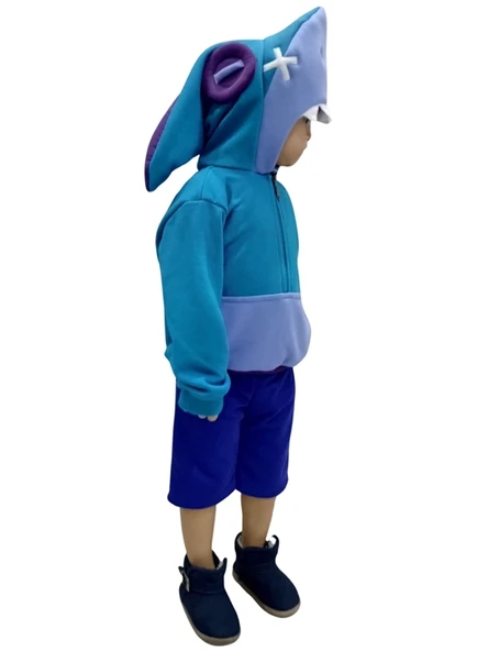 Kapüşonlu Cosplay Leon Shark Kostümü ürün görseli 1