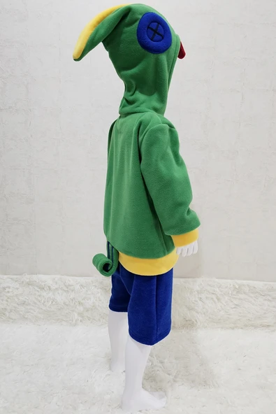 Kapüşonlu Cosplay Yeşil Kostüm | Video Oyunu Kapüşonlu Yeşil kostüm ürün görseli 1